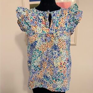 J. Crew Multicolor Floral Blouse